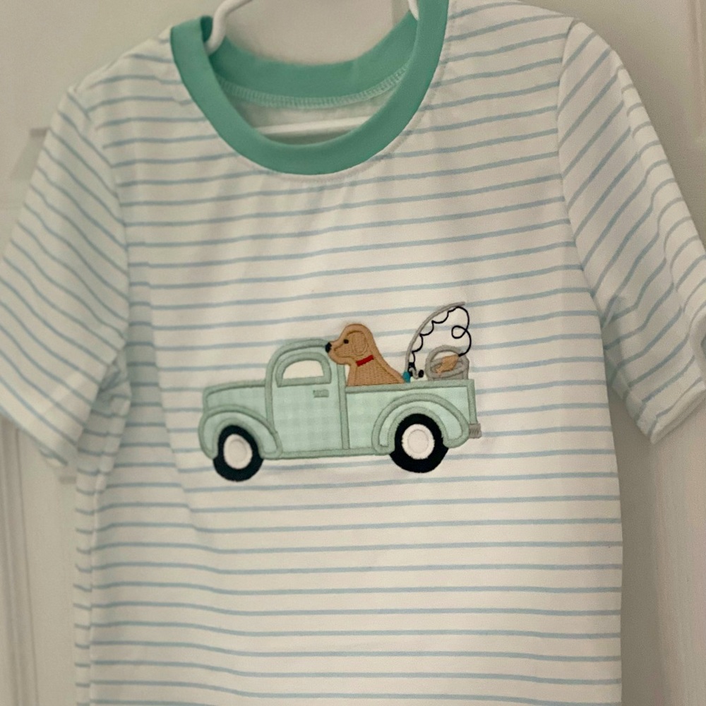 Blue Stripe Dog Shirt